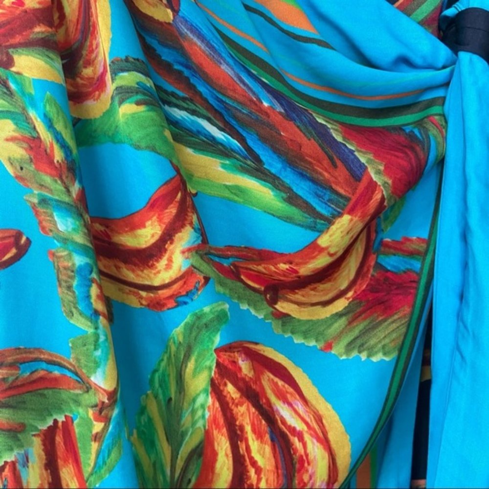 Farm Rio Mixed Banana Mini Wrap Dress - Picture 5 of 12